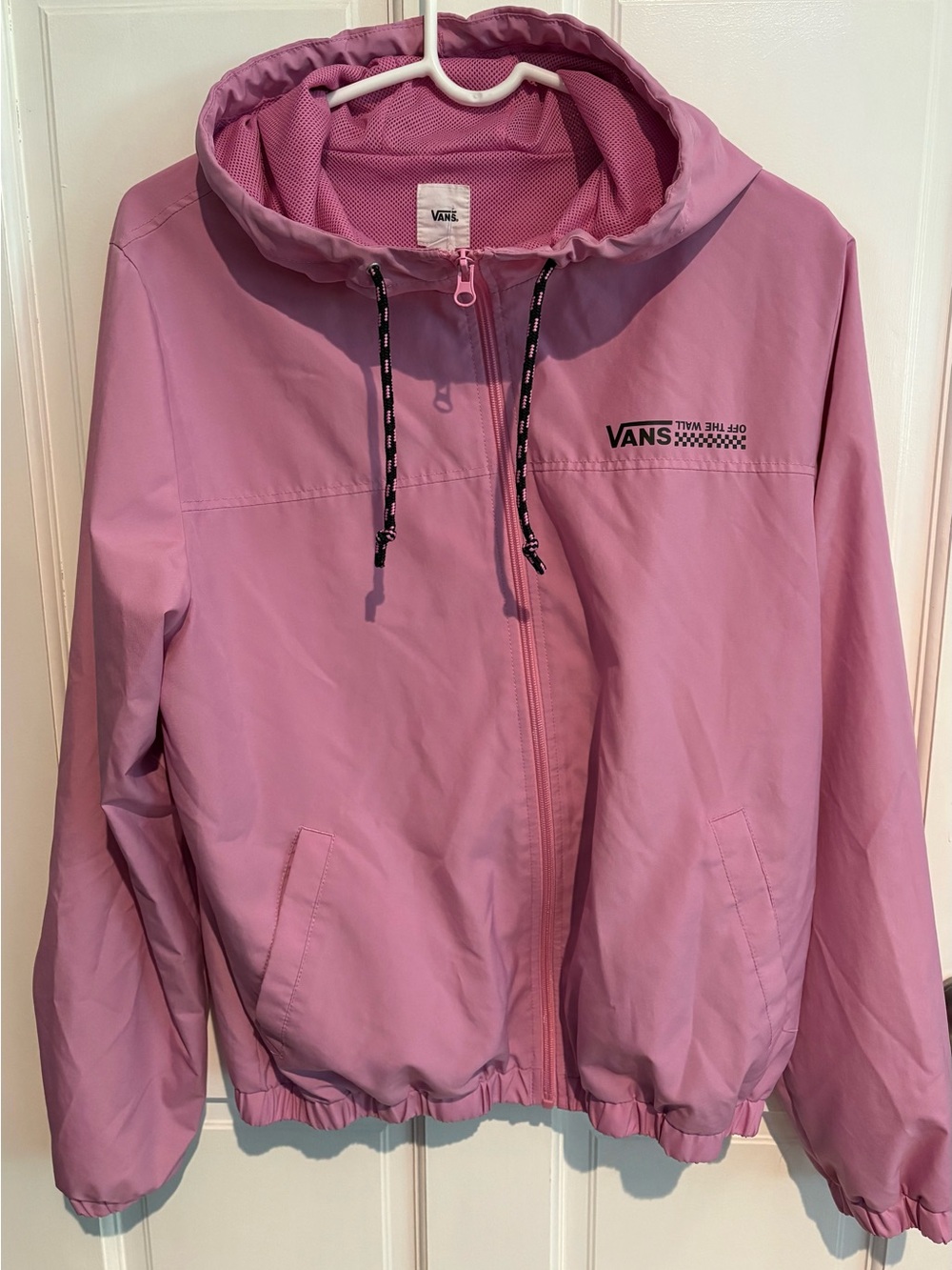 Vans Off The Wall Pink Lightweight Windbreaker Jacket Size L